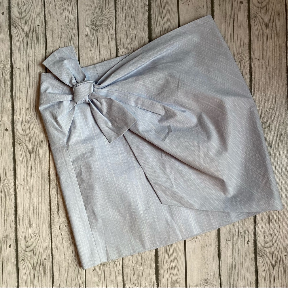 Loft Outlet Blue and White stripe Skirt with Bow